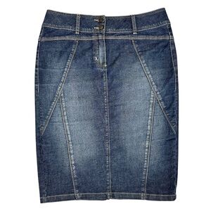 Olsen Europe Classic Blue Denim Pencil Skirt size 6